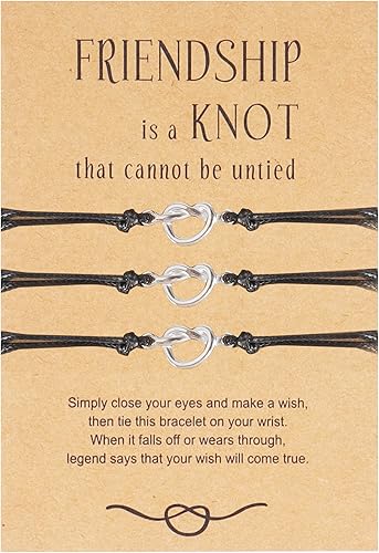 Pulsera para mejor amiga, pulseras de nudo de amor para mujer, pulseras a juego para mejores amigos, kit de pulsera de amistad para 23456 pulseras a