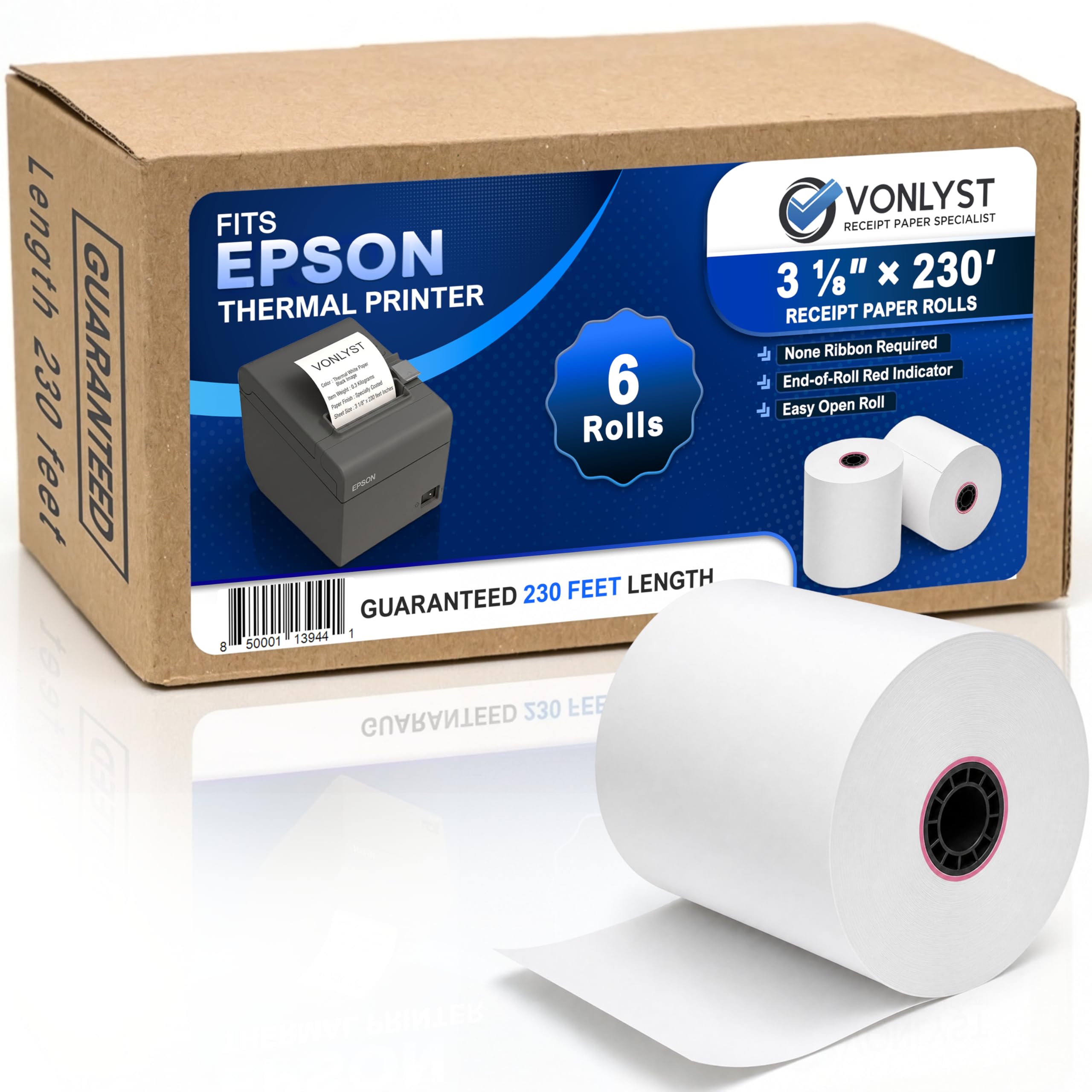 Amazon.com : 3 1/8 x 230 Thermal POS Rolls for Epson Printers, BPA