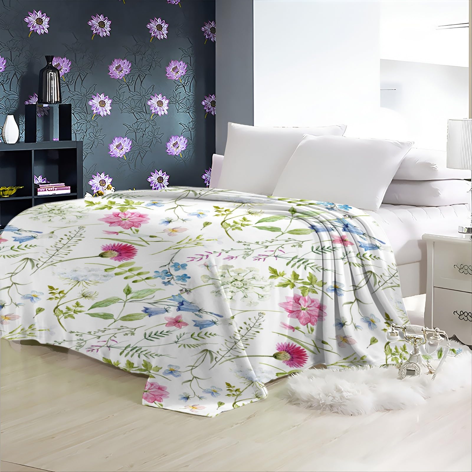 Aolity Kuscheldecke 130x150 Cm - Weiche Mikrofaserdecke Mit 3D Tierdruck