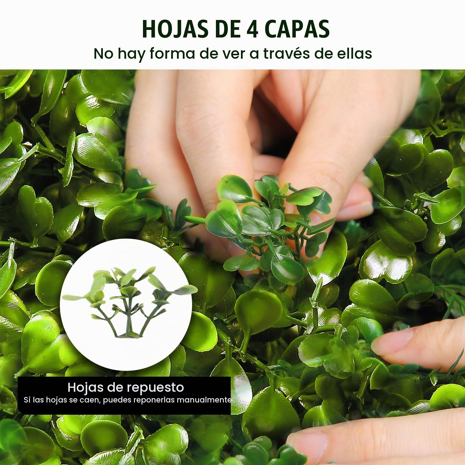 VEVOR Topiario de Boj Artificial 91 cm Espiral de Boj Artificial 2 Plantas Falsas de PE 10 Hojas Reemplazables con Maceta Inodoro para Decoración de Exteriores Interiores Jardín Terraza Balcón Entrada