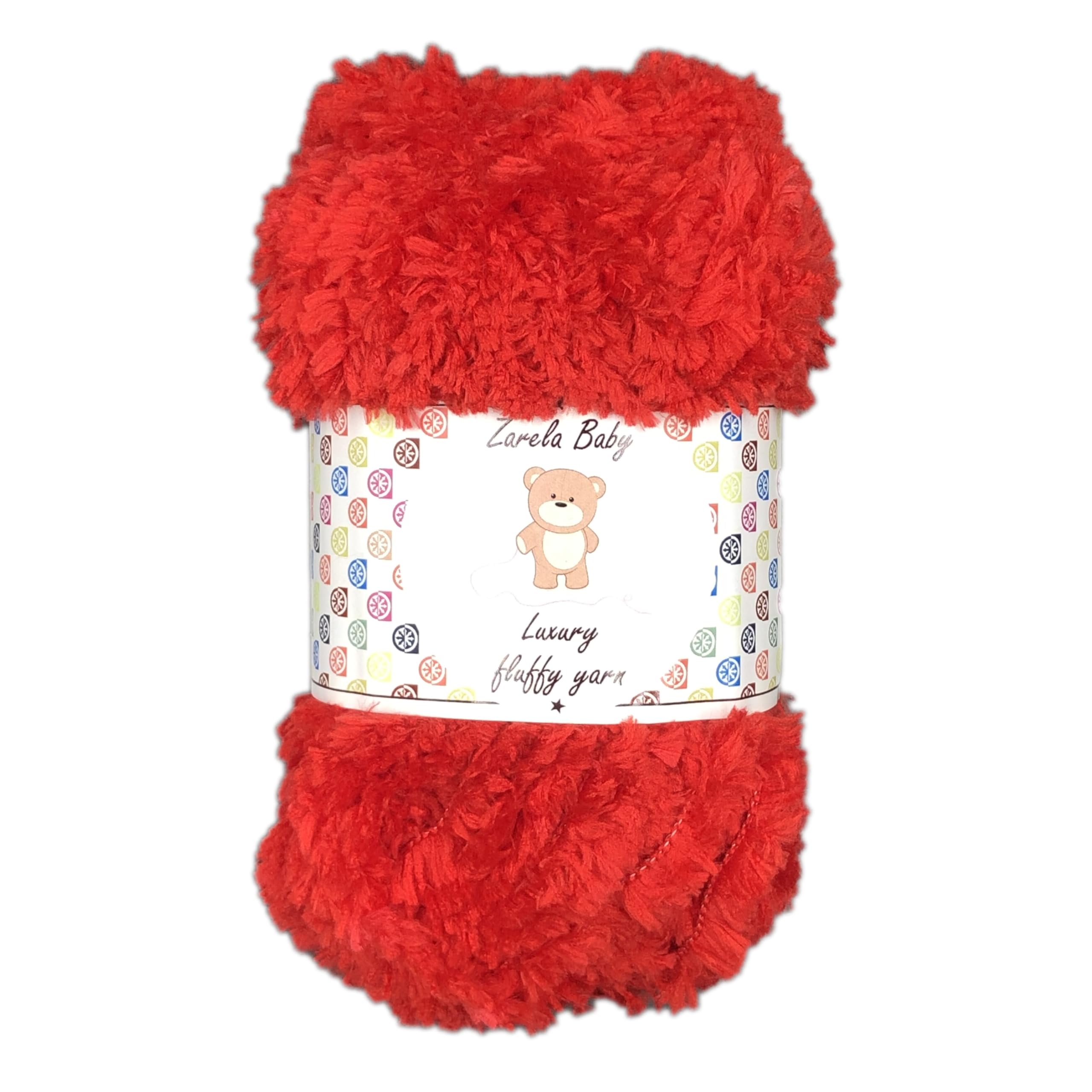 Zarela Baby Luxury Fluffy Yarn Wool 50g (12 Red)