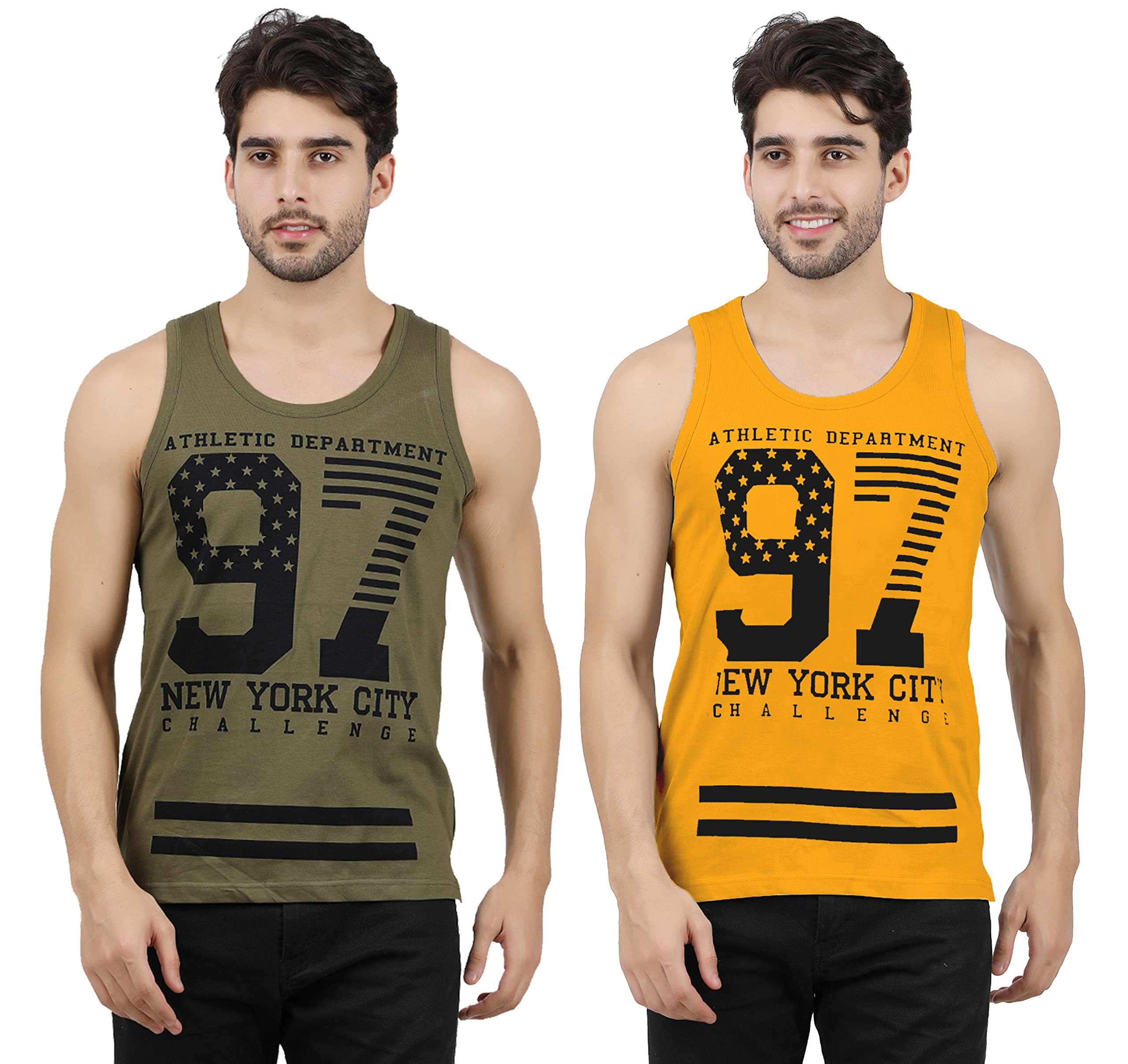 Men Cotton Regular Fit Printed Vest Combo Pack of 2-image-13