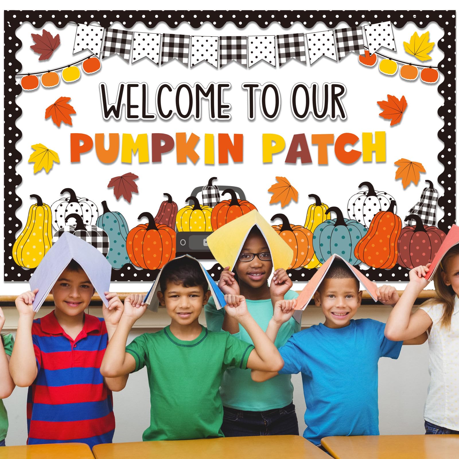 Snapklik.com : Fall Pumpkin Bulletin Board Set Autumn Pumpkin Paper ...