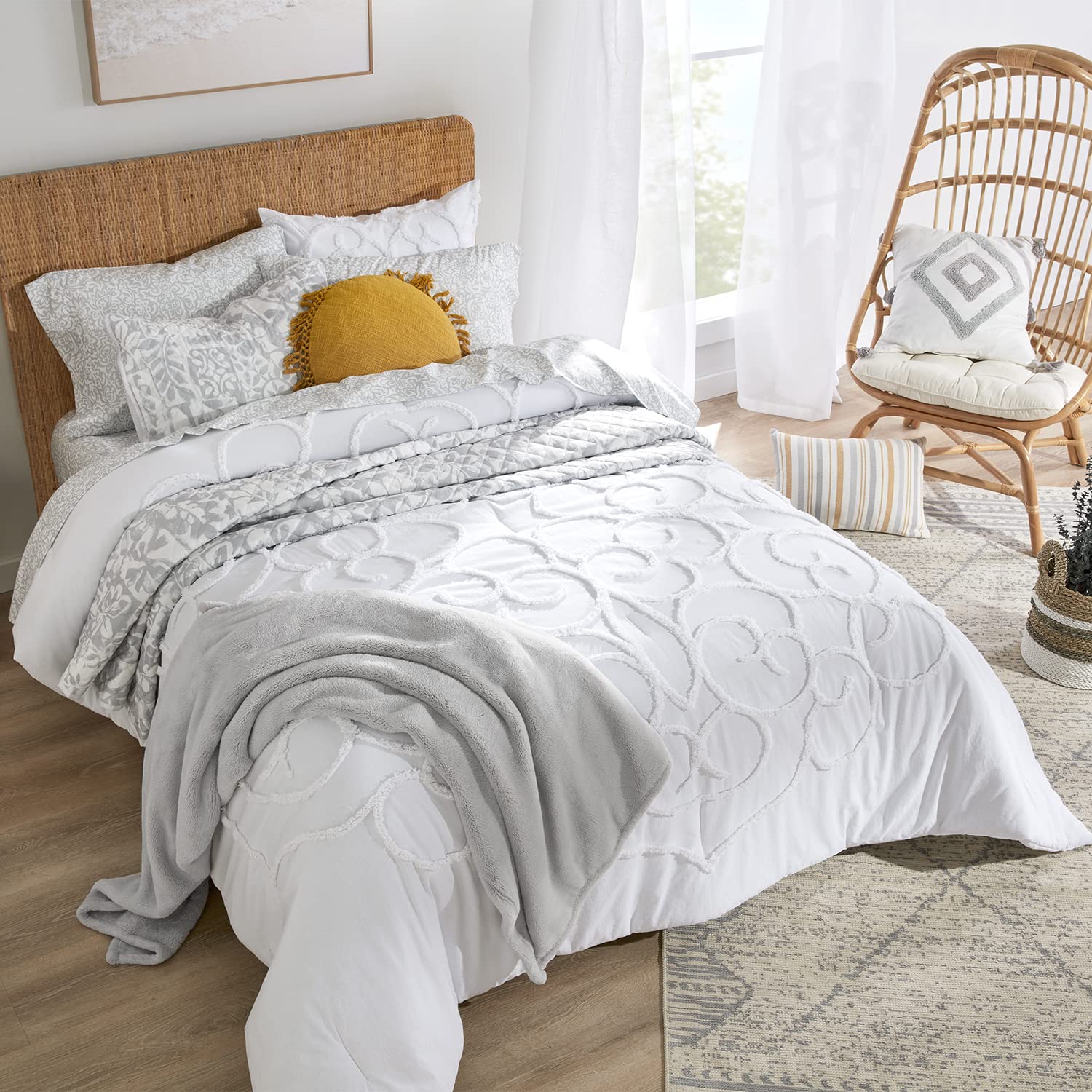 Amazon.com: Indigo Ink - Comforter Set, Soft Bedding with Matching 