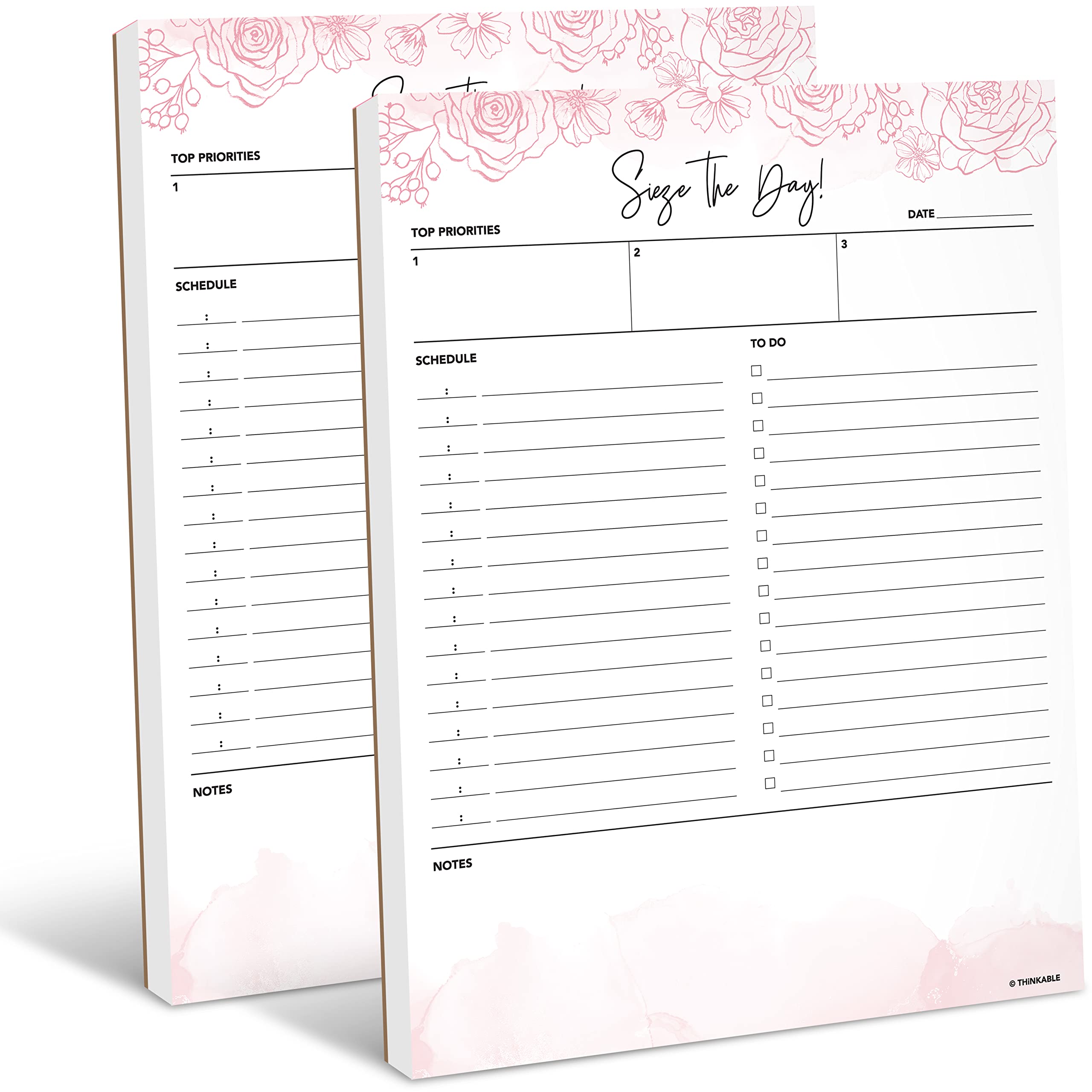 To-Do List + Daily Planner Notepad 8.5x11 - Undated Work Planner with Checklist