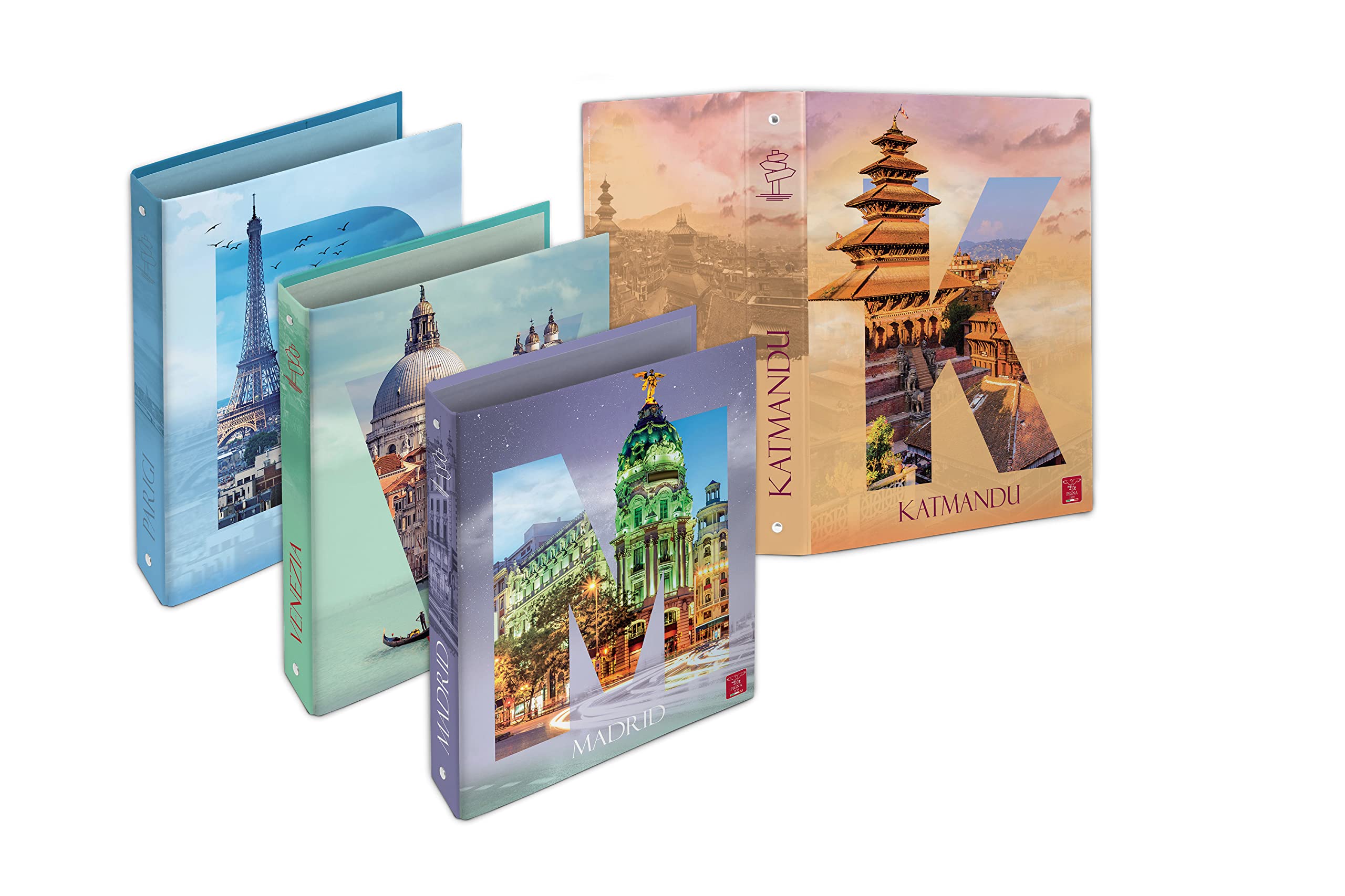 Ring folders, Pigna Dream Cities, f.to 27 * 32 cm, Pack of 5