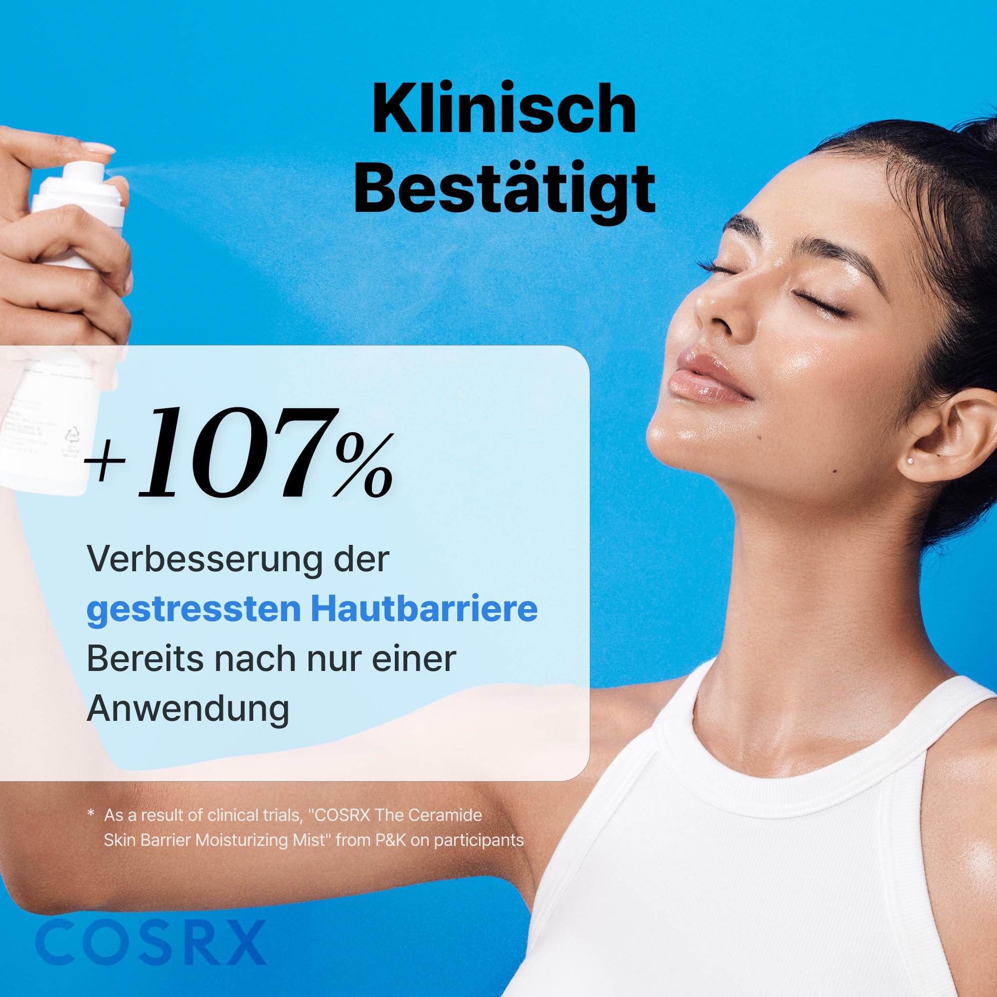 COSRX Barrier Cream Gesichtsspray – Milky Toner mit Ceramid & Hyaluronsäure, feuchtigkeitsspendendes und beruhigendes Gesichtsspray für alle Hauttypen, 120 ml, Korean Skincare
