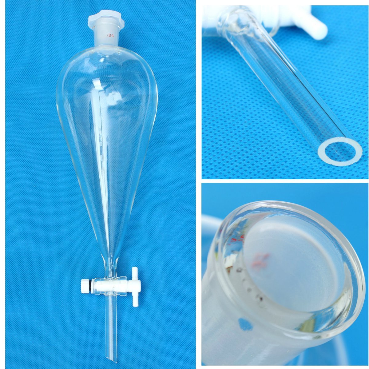 EsportsMJJ 1000Ml Glas Abscheide Trichter Mit Ptfe Hahn Labor Labor
