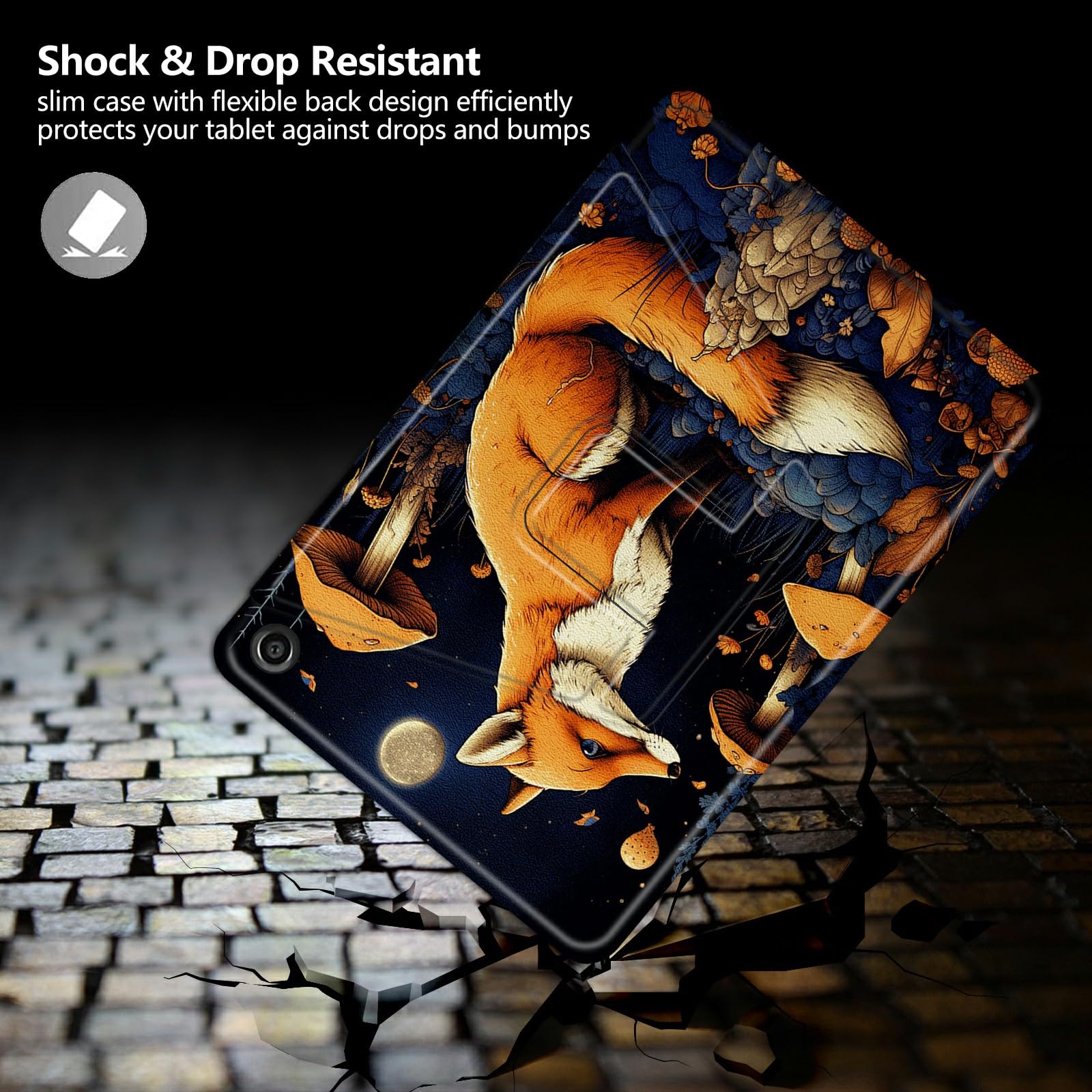 Amazon.com: Fox with Mushroom Pattern Case for iPad 10.2
