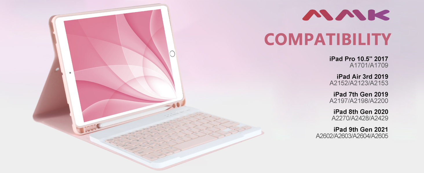 Amazon.com: MMK iPad 9th Generation Case with Keyboard, for iPad
