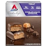 Endulge Chocolate Caramel Mousse Bar, Dessert Favorite, 1g Sugar, High in Fiber, 5 Count