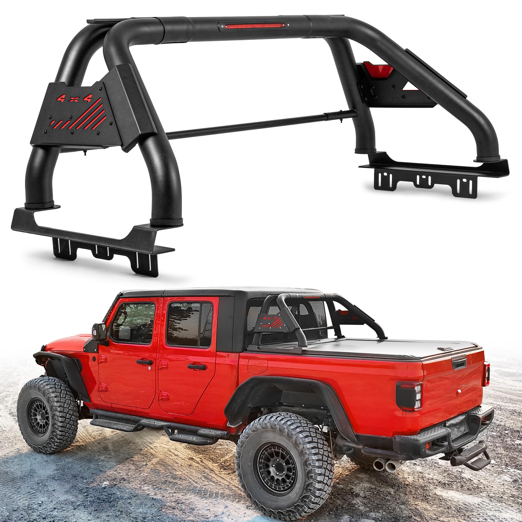 MONOKING Sports Roll Bar for Full Size Truck with Dual Pod Light