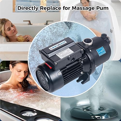 Miniatura 7 de Bomba de masaje SPA 1.5HP para Marquis Spa, 230V o 115V, 78psi, 528.34GPH, certificado Energy Star, bajo ruido - (Modelo Relaax205-ES)