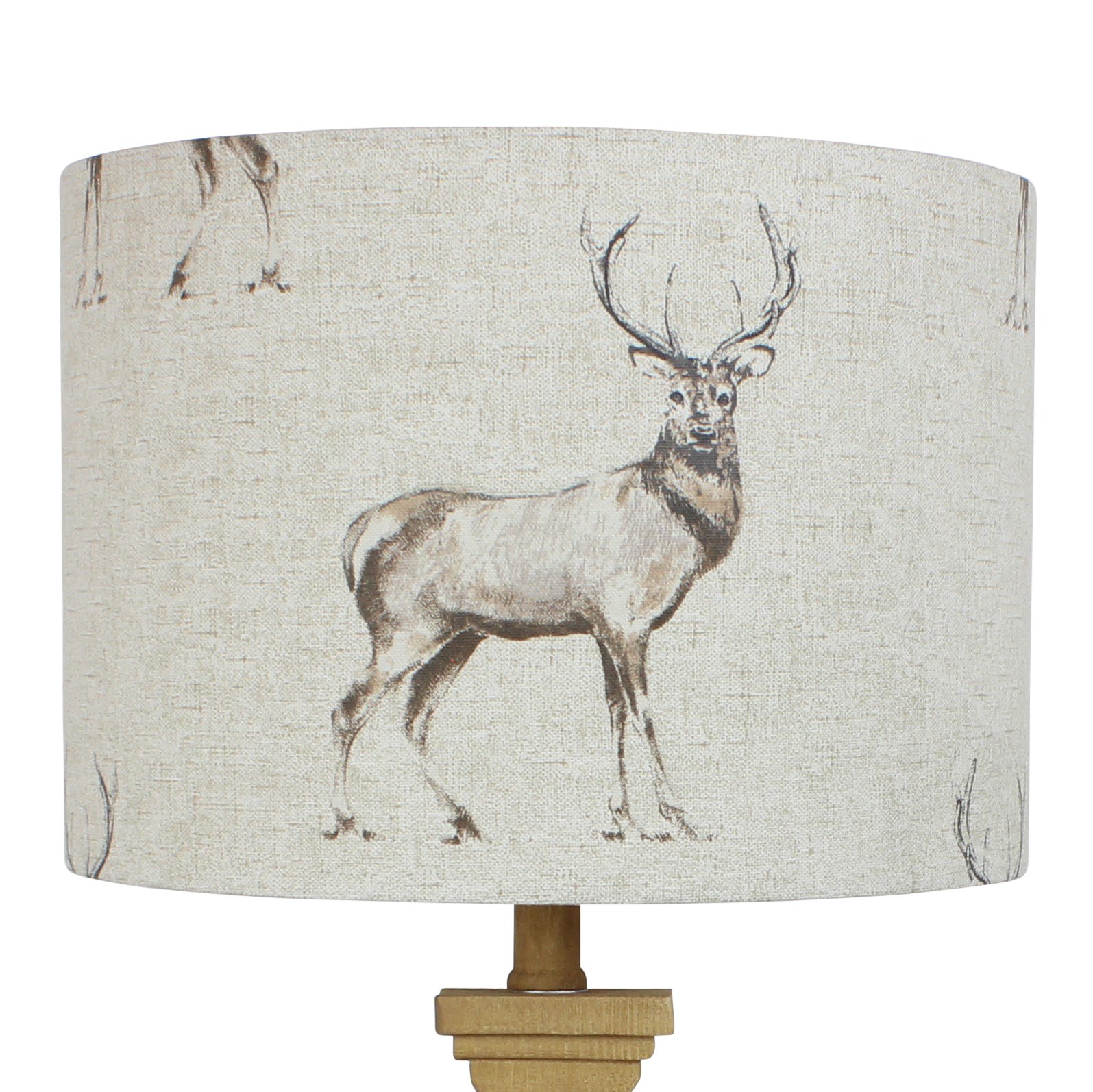 Harrison Cropper White Glencoe Stag Drum Lampshade (20 Cm Diameter X 18 Cm High Table/Standard Lamp)