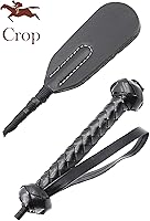 Vista 6 de RIDIN Cultivo de caballos de 18 pulgadas, látigo de 33 pulgadas, látigo ecuestre de cuero para caballos - Cultivos para caballos