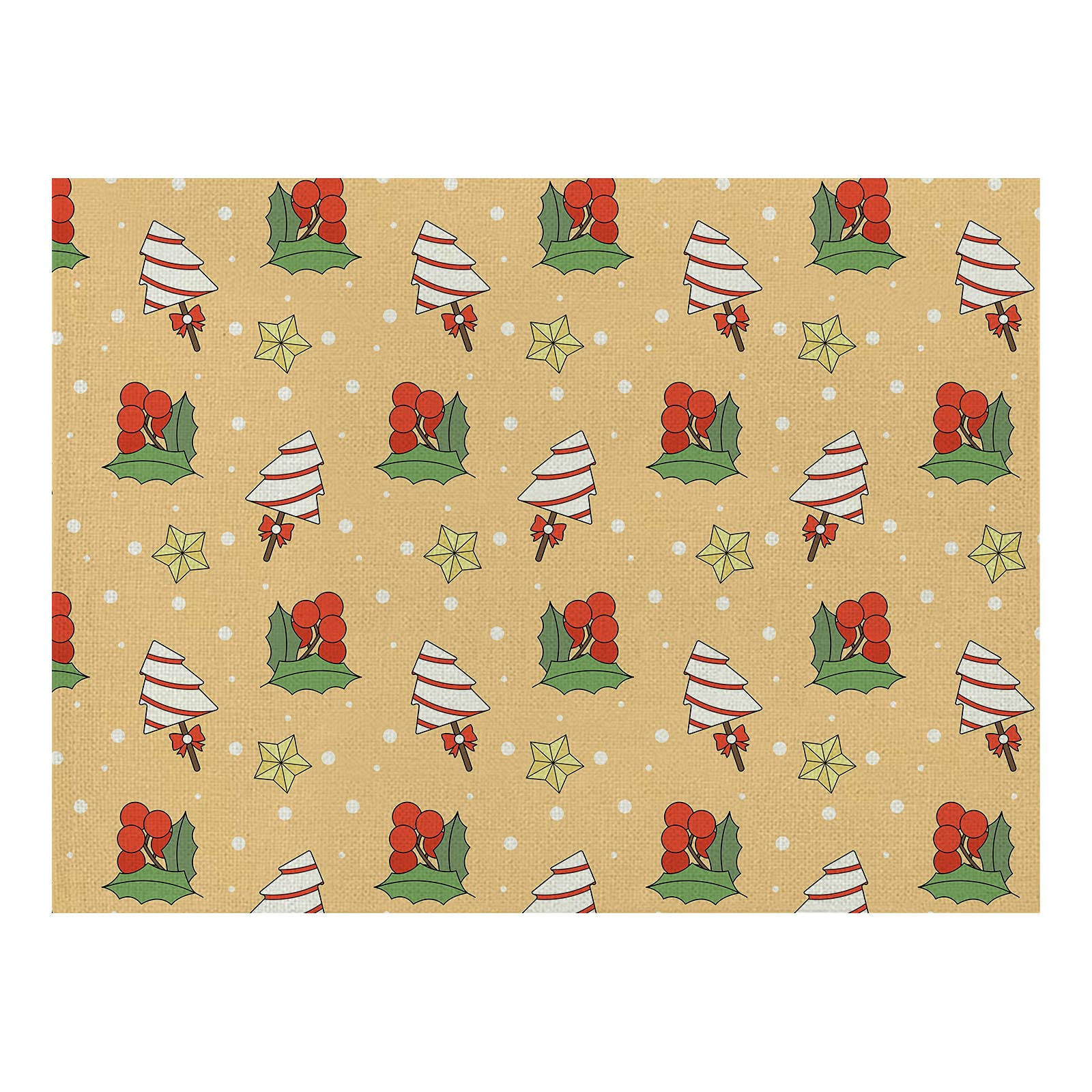 Aeici Juego de 8 manteles de mesa de comedor para decoración de Navidad, 32 x 42 cm, para fiesta de Navidad, hogar