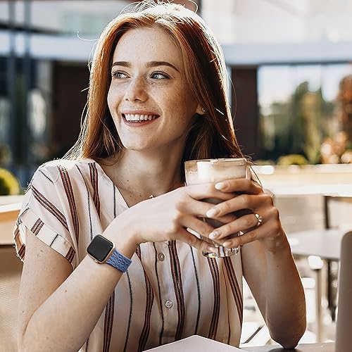 Miniatura 6 de CreateGreat Bandas Grabadas Compatibles con Apple Watch de 40mm 41mm 38mm 42mm 44mm 45mm 46mm 49mm, Correa de Silicona Suave con Patrón de Leopardo