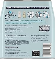 Vista 2 de Glade Repuesto automático en aerosol, ambientador para el hogar y el baño, sal de cielo y mar, 6.2 onzas, 2