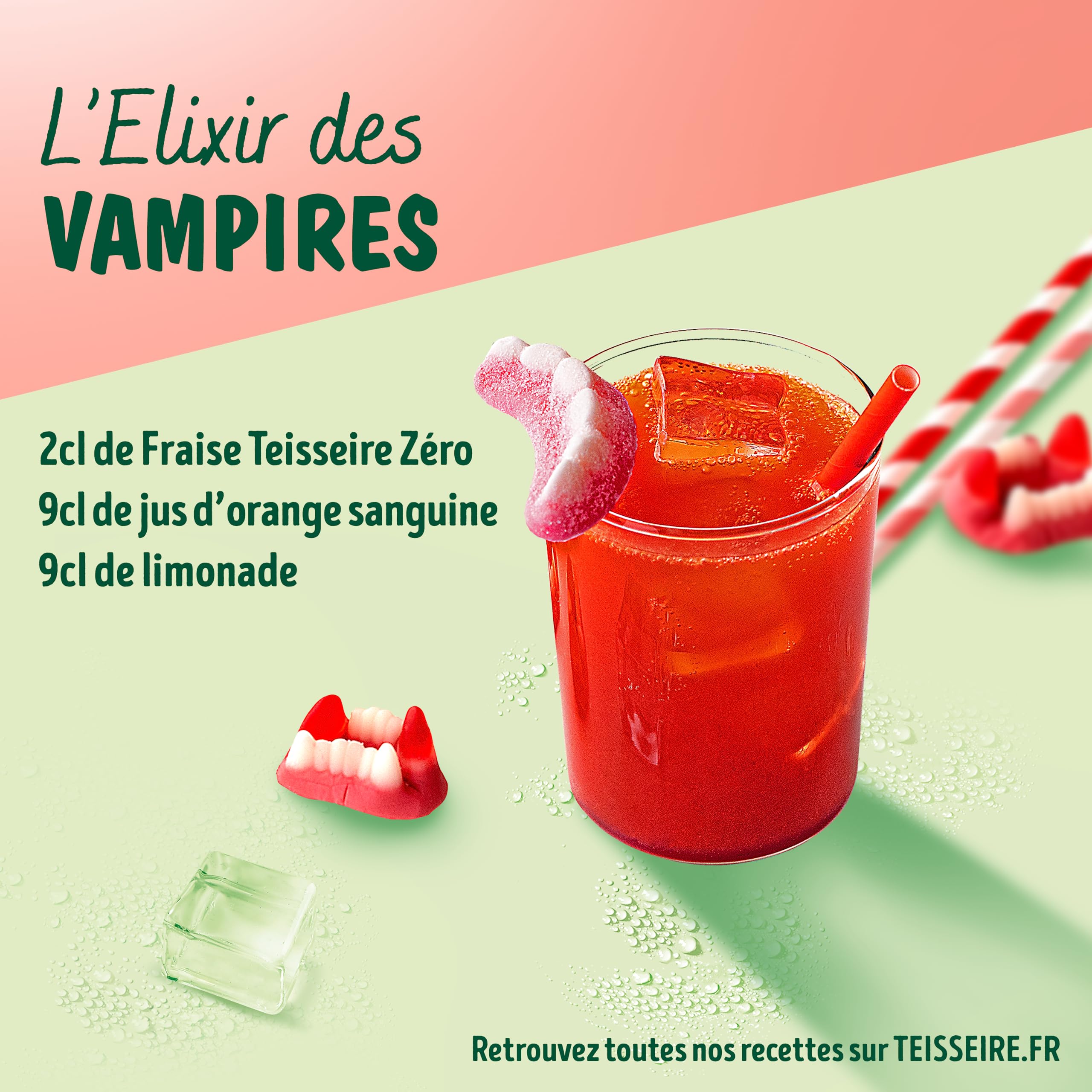 Lote de 6 siropes de fresa Teisseire zero azúcar