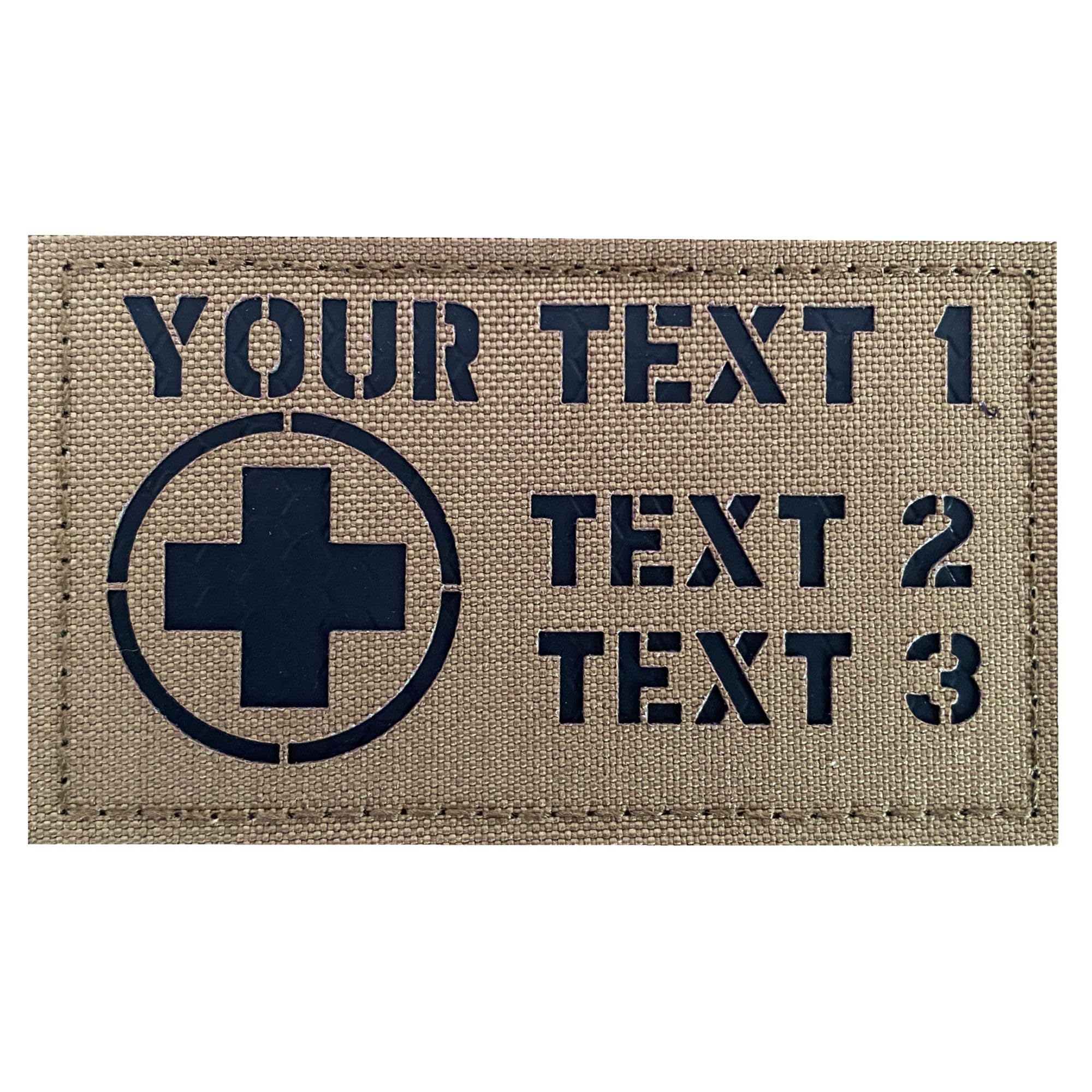 Custom 3.5x2 Inch IR Infrared American Flag Patch - Tactical Vest Hook & Loop Backing