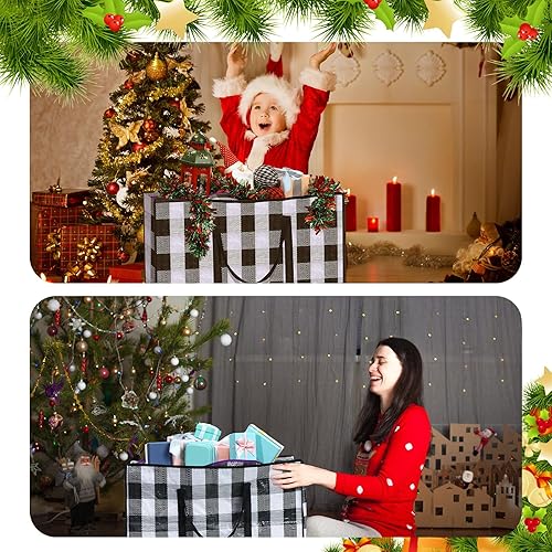 Miniatura 5 de Yeshone 6 bolsas de almacenamiento de Navidad extra grandes, 27 x 20 pulgadas, organizador de alta resistencia, bolsa de almacenamiento de Navidad