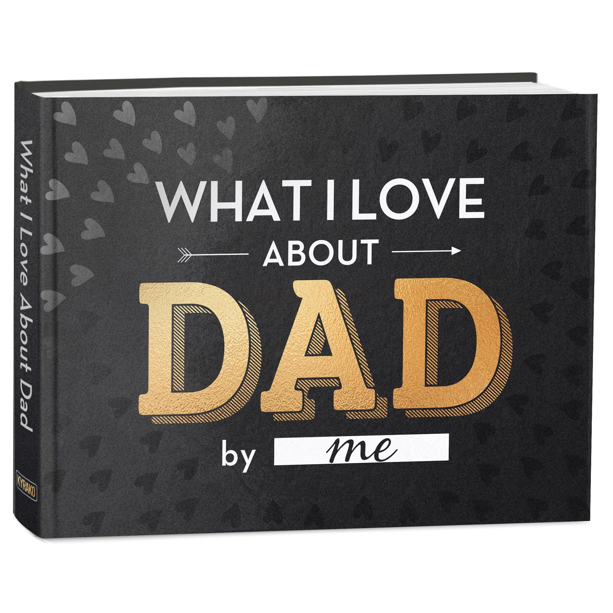 What I Love about Dad Book, Fill-in-the-Blank Book for Dad - Father's day Gifts for Dad from Daughter, Son, Kids - Birthday Gifts for Dad, Dad Birthday Gifts - Dad Christmas Gifts, Stocking Stuffer