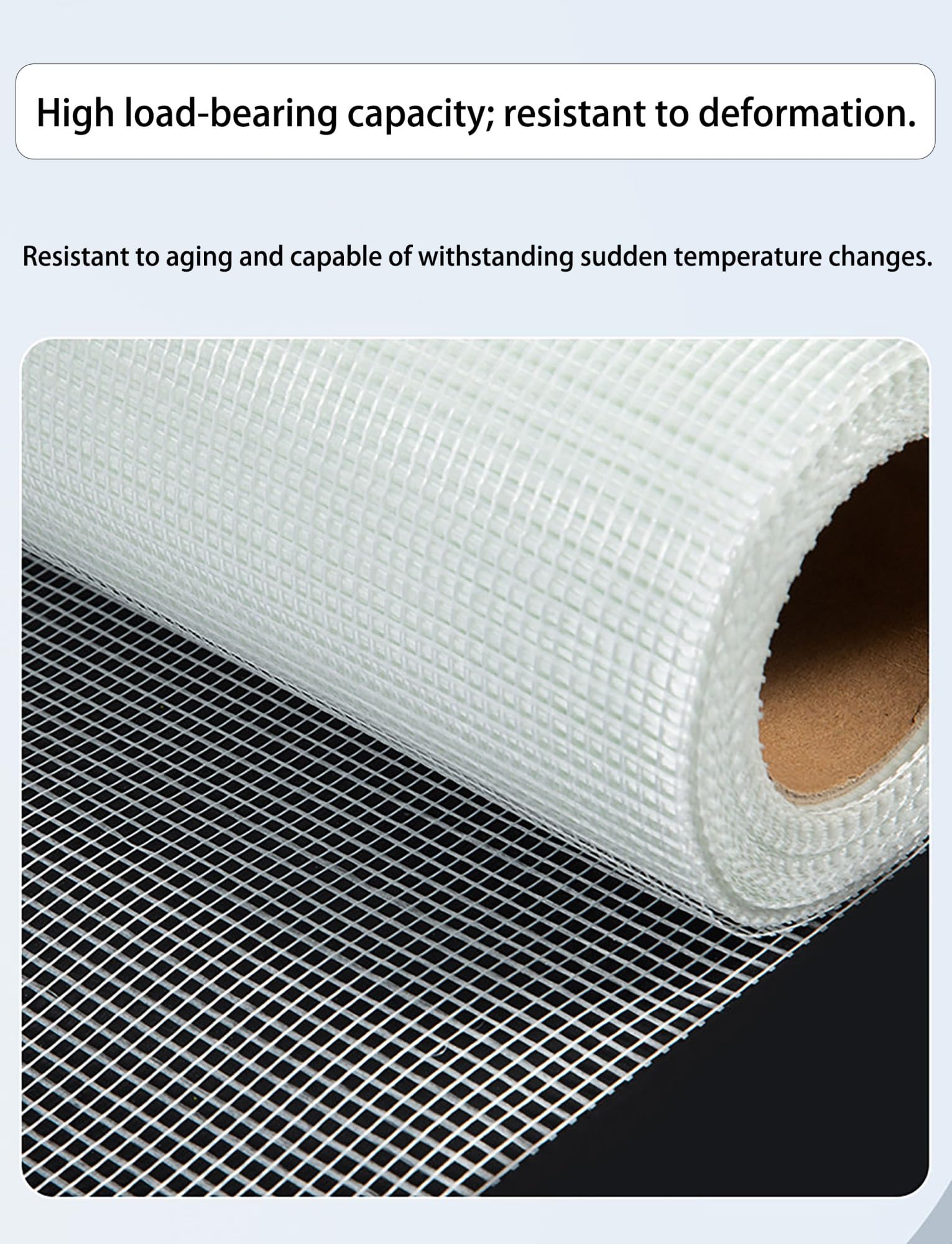 Rotolo di rete di rinforzo in fibra di vetro resistente agli alcali for intonacatura di pareti, rendering, stucco e riparazione di crepe nel muro a secco(0.5cm/1x30 meters)