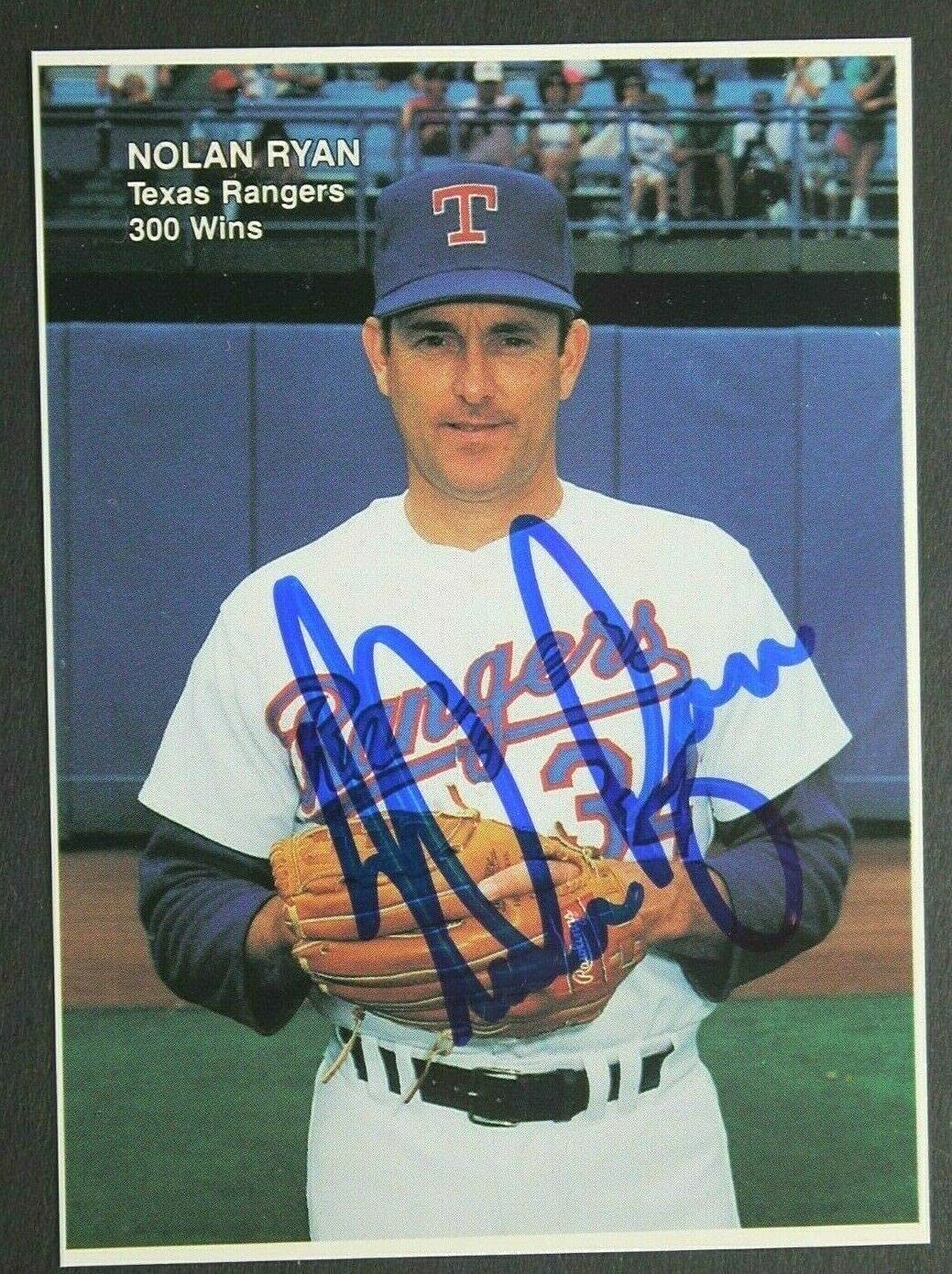 Nolan Ryan HOF Autographed 1991 Mothers Cookies #1 Texas Rangers Signed Card  at Amazon's Sports Collectibles Store