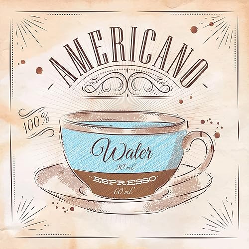 Servilletas de café para bebidas de 40 servilletas de cóctel de 5 x 5, servilletas de café de 2 caras americano y capuchino, servilletas de papel