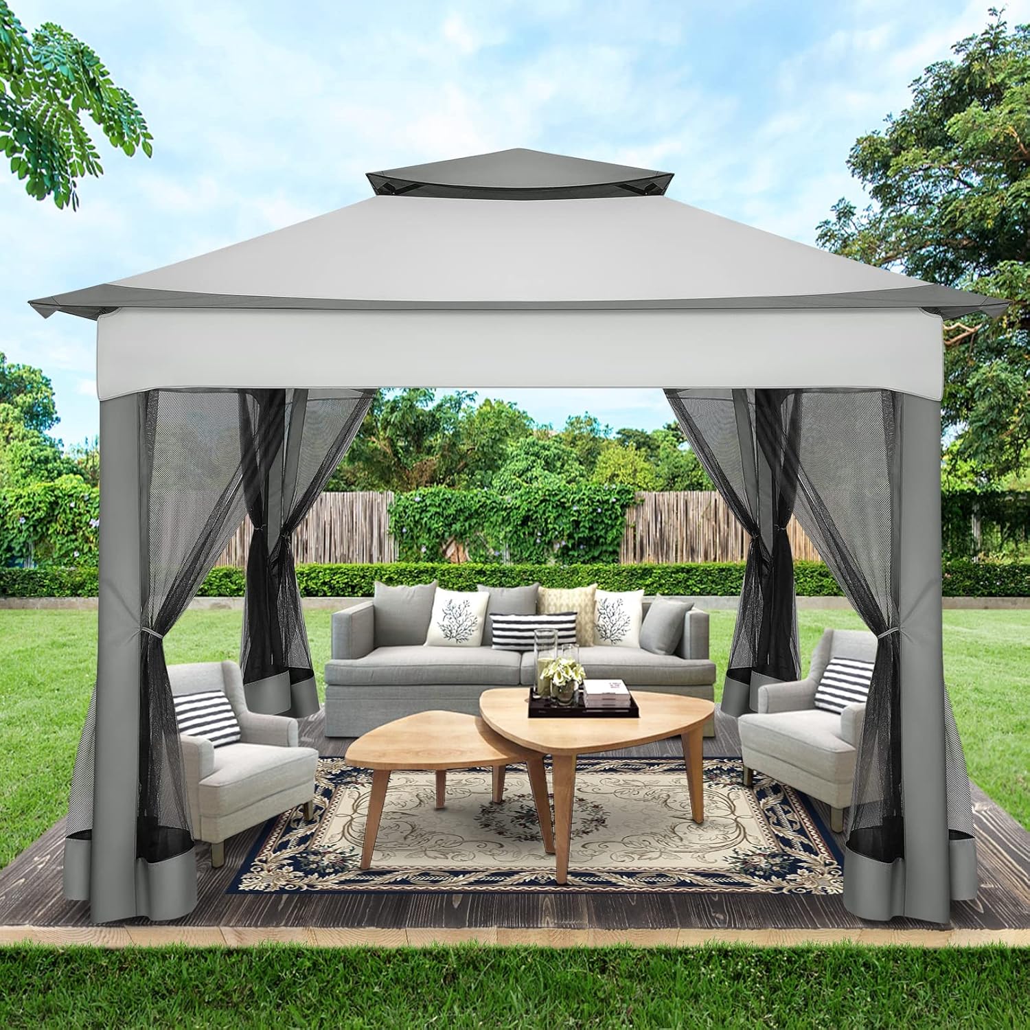 Pop Up Gazebo Patio Gazebo 11x11 Outdoor Gazebo with
