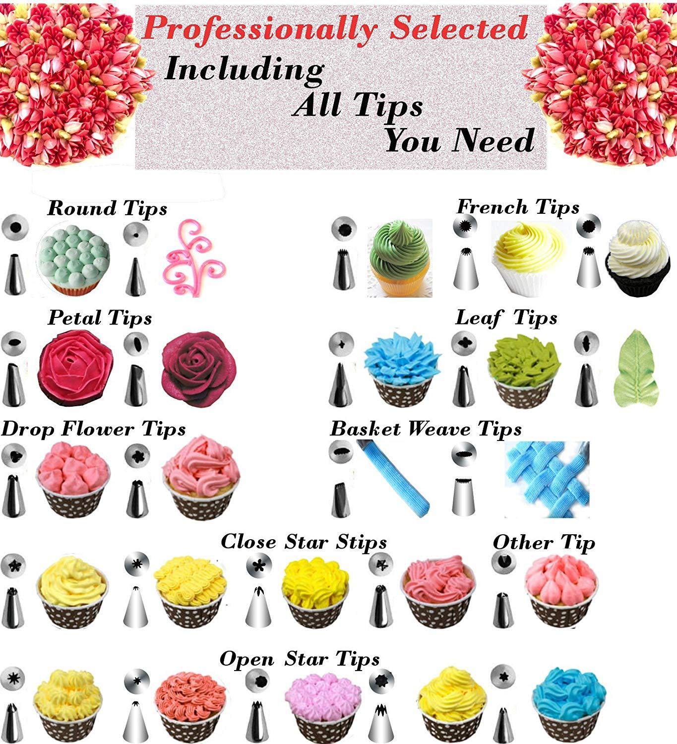 73pc kit de décoration de gâteau en silicone en acier inoxydable Fournitures de cuisson outils de fabrication de dessert pour les débutants et les professionnels