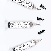 Vista 29 de TechDiamondTools - Kit de 3 compuestos de pulido de diamantes, pasta de pulido de 1050, 1500, 3000 grano para mármol, vidrio, metal, roca, joyería