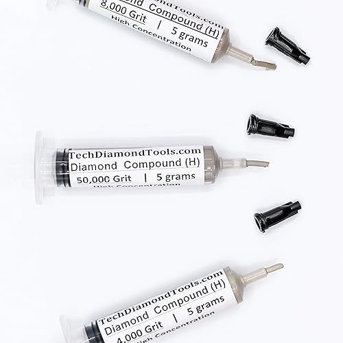 Miniatura 29 de TechDiamondTools Kit de 3 compuestos de pulido de pasta de pulido de diamante fabricado en Estados Unidos 500 800 1200 compuesto de lapeado de grano
