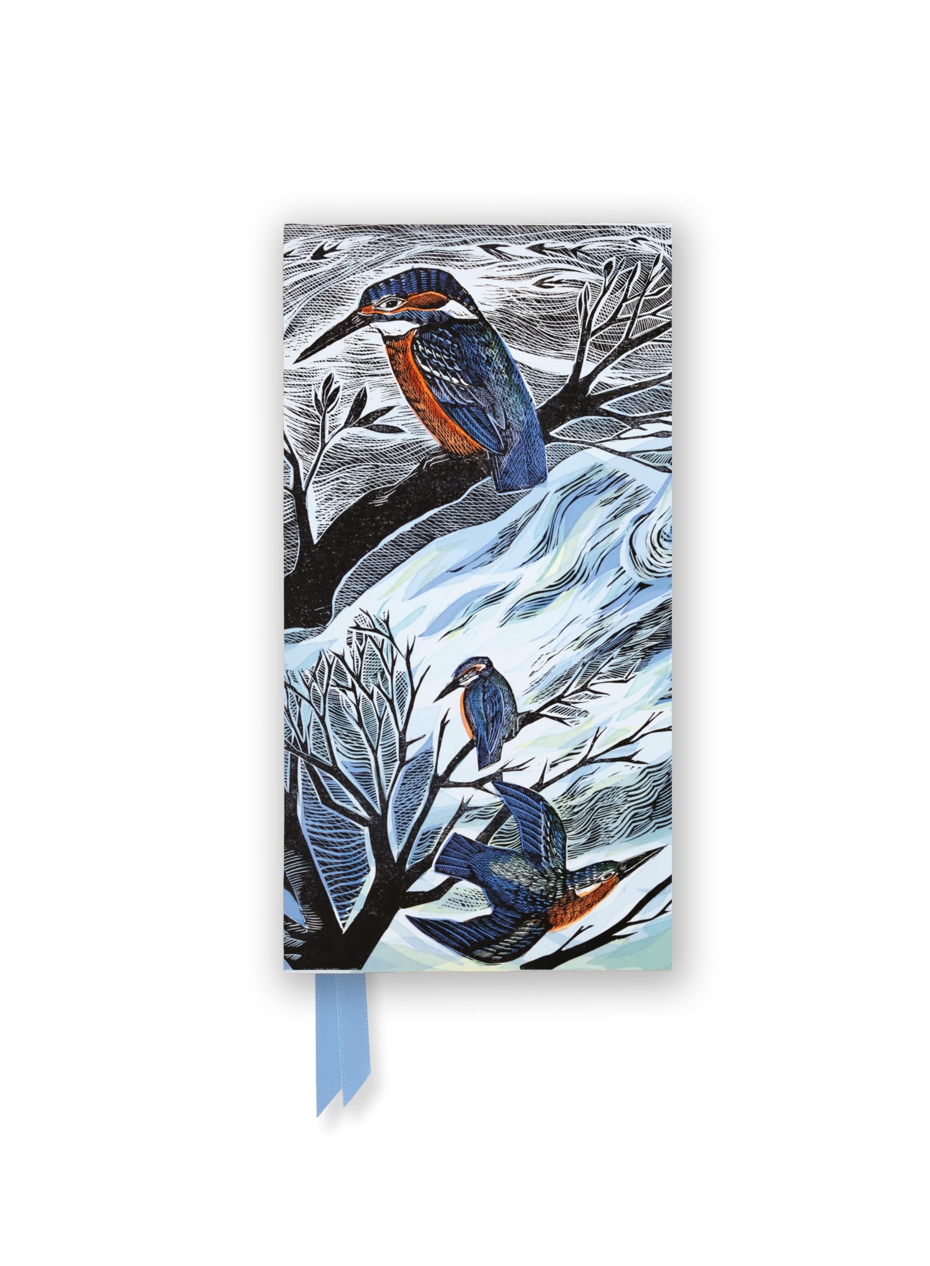 Angela Harding: Suffolk Kingfishers (Foiled Slimline Journal) (Flame Tree Slimline Journals)