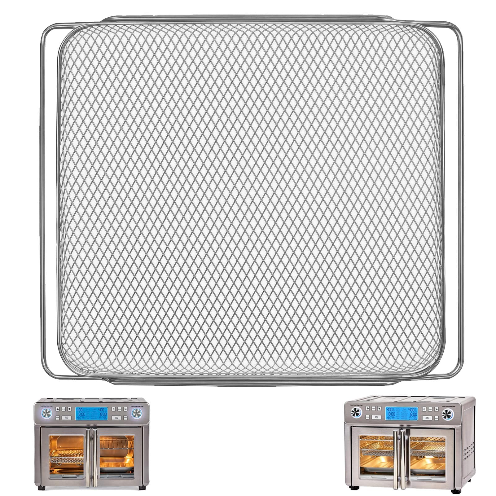 Air Fryer Accessories for Emeril Lagasse Dual Zone 360 Air Fryer Oven 25 QT,14.1" x 11.8" Air Fryer Replacement Parts Basket Rack for COSORI CS130 CO130 32Qt Toaster Oven, Dishwasher Safe
