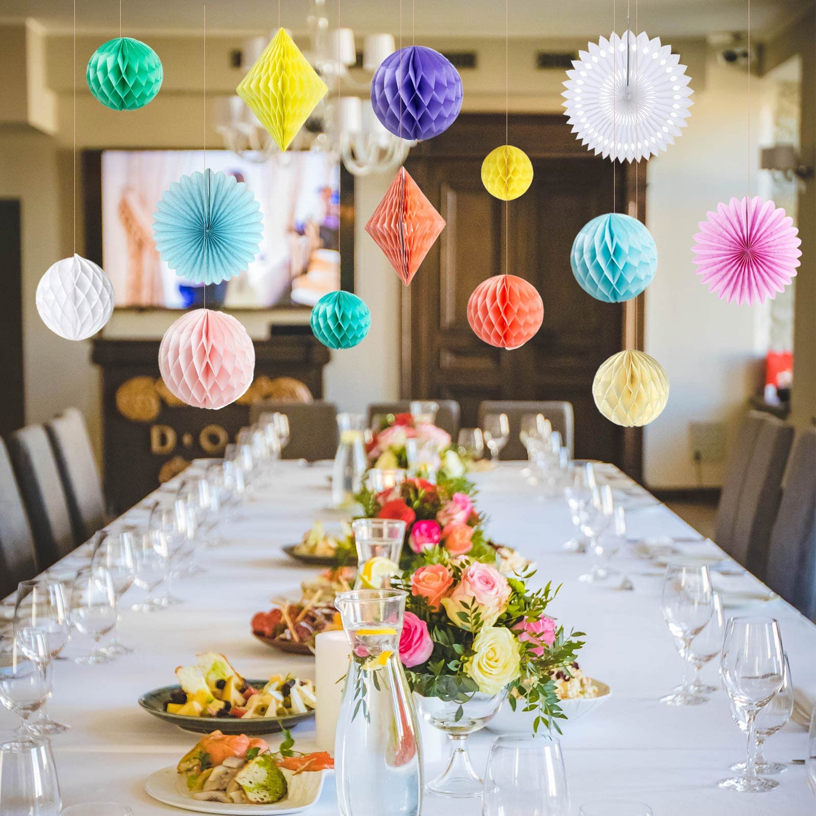 20 szt. wielokolorowy papier o strukturze plastra miodu zestaw dekoracyjny do batonika urodzinowego dekoracja pastelowy kolor baby shower artykuły weselne tęcza dom klub bar dekoracja wiosna Wielkanoc