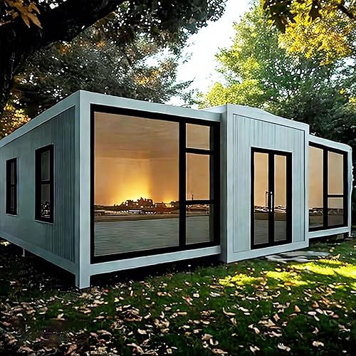 Luxury Prefab Tiny Home for Sale, 20ft &40ft Foldable Tiny House with 2/3/4 Bedrooms 1 Full Equipped Bathroom and Kitchen, Modular Container House to Live in for Adults