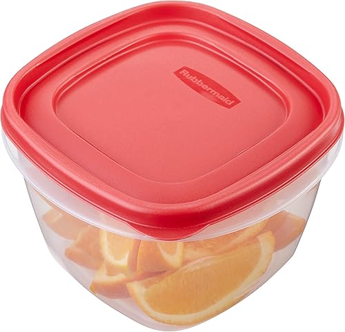 Miniatura 5 de Rubbermaid Envases de almacenamiento para alimentos con tapas fáciles de encontrar 42 piezas Rojo