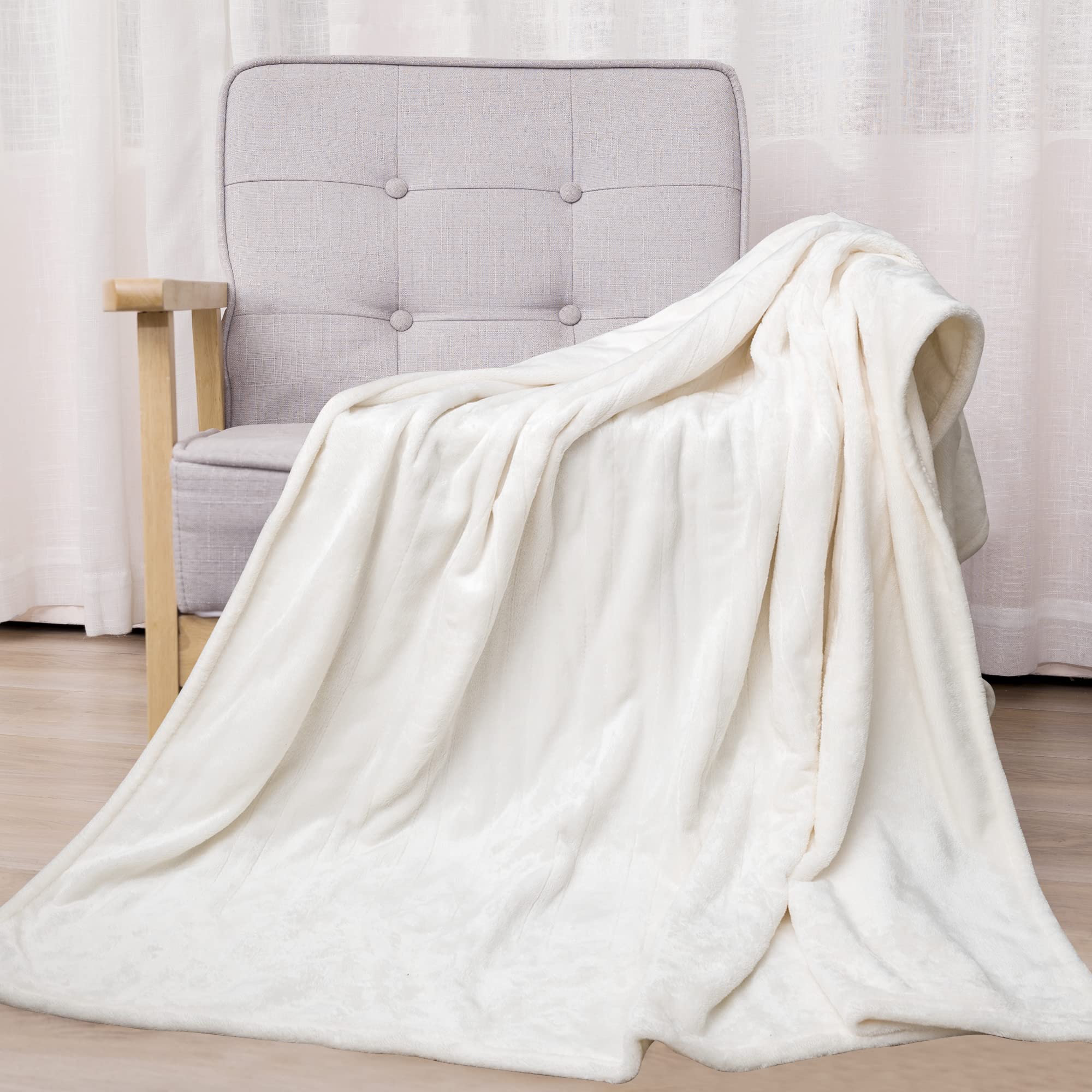Amazon.com: Sunvivi Heated Throw, Electric Blanket Throw 50 x 60,  Double-Layer Flannel with 4 Heating Settings, 4 Hours Auto Off, 5 Years  Warranty, ETL Certified, Machine Washable, Cream : Home u0026 Kitchen