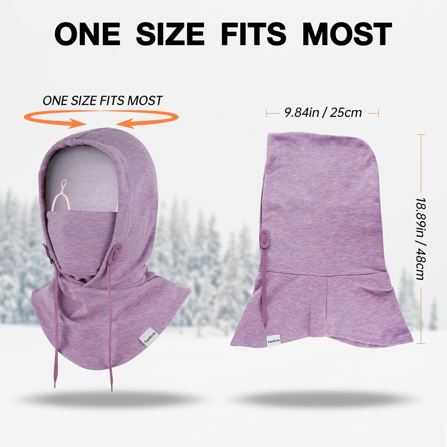 Ski Mask for Men Women Adjustable Breathable Balaclava Face Mask Men UV Protector Face Cover for Winter Outdoor - Image 7