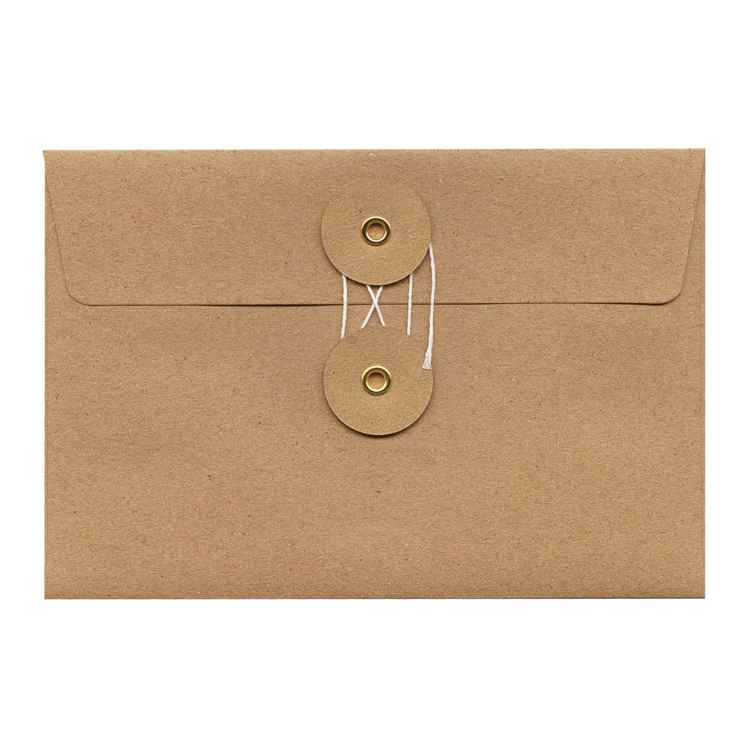 Amazon | ミドリ 封筒 クラフト エンベロップ 115×170mm 横 紐付