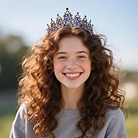 Vista 125 de Kamirola - Corona de reina y tiaras corona de princesa para mujeres y niñas, diademas de cristal para novia, princesa para bodas y fiestas (01)