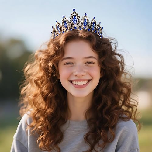 Miniatura 117 de Kamirola - Corona de reina y tiaras corona de princesa para mujeres y niñas, diademas de cristal para novia, princesa para bodas y fiestas (01)