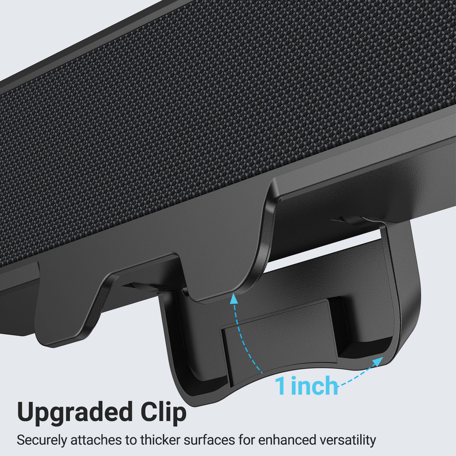Altoparlanti per Computer per PC Desktop, Clip on, 10 W | Doppi Driver da 1,4 Pollici, Apertura A Morsetto da 1,97 Pollici, Design Salvaspazio, Alimentazione USB A e C