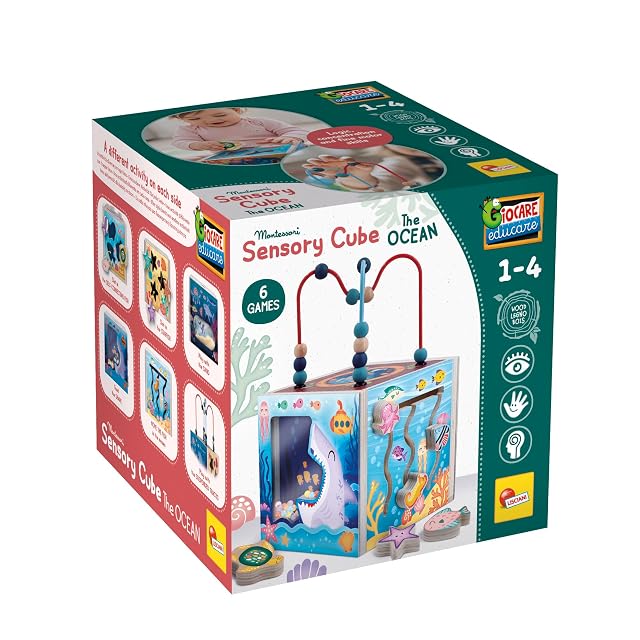 Foto 2 de 4 de Liscianigiochi isciani - Montessori Wood - Cubo de Actividades sensorial Montessori para niños Desde 3 años
