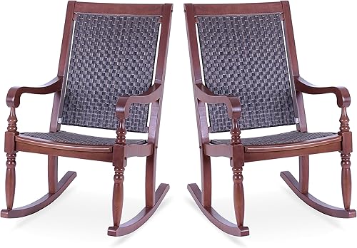 Cambridge Casual Mecedora de gran tamaño de madera maciza, juego de 2, 2 piezas disponible en Yaxa El Salvador