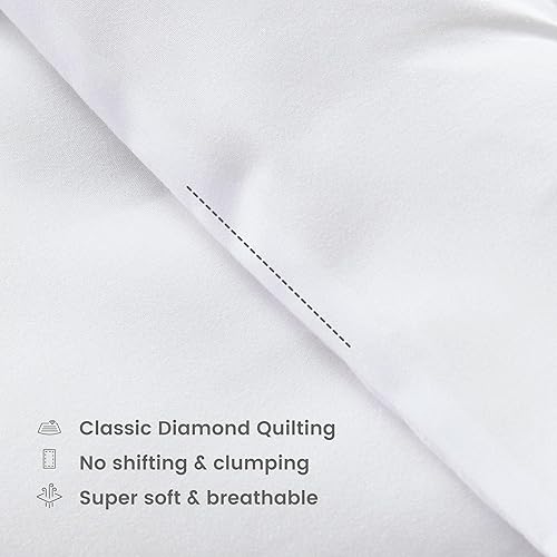 Miniatura 5 de SLEEP ZONE Edredón Relleno tamaño Queen, edredón reversible alternativo al plumón, ropa de cama ligera, suave y transpirable para todas las