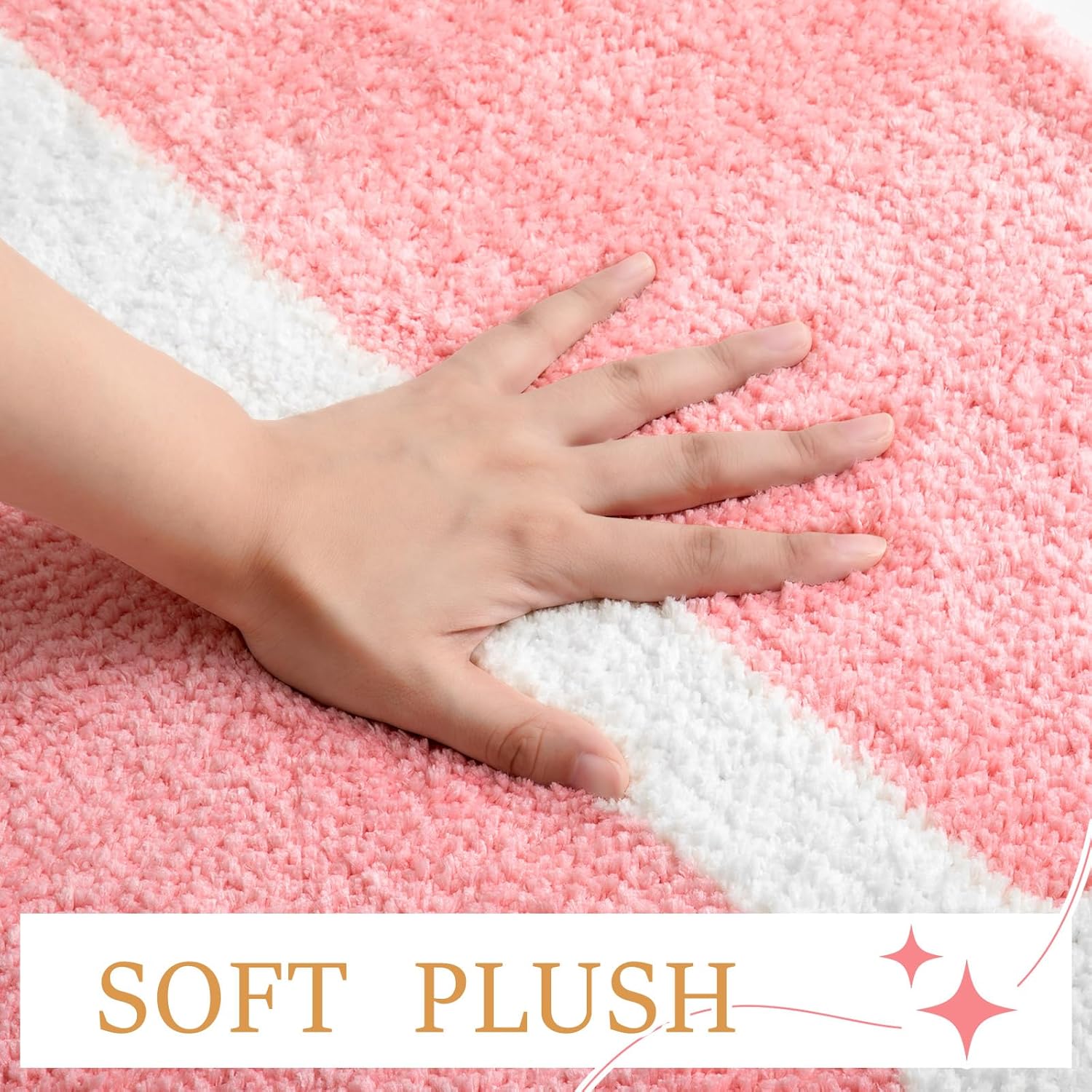 Tinideya Surfboard Rug Bathroom Rugs Surfboard Bath Mat Preppy Rug Cute Coastal Beach Carpet Machine Washable Non Slip Absorbent Bath Mat for Sea Room Decor(Pink)