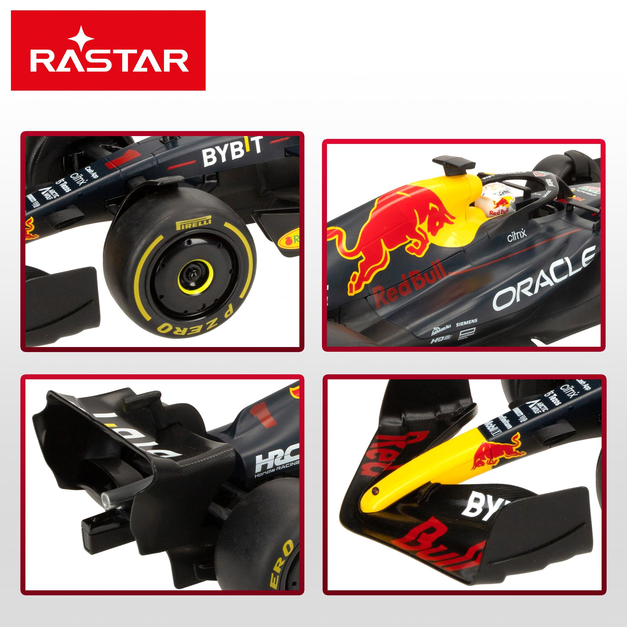 ColorBaby RASTAR Coche teledirigido Fórmula 1 2022 Oracle Red Bull Racing RB18, Licencia Oficial, Escala 1:12, Vehículo radiocontrol, Frecuencia 2.4 GHz, 6 direcciones, Juguetes teledirigidos (41286)