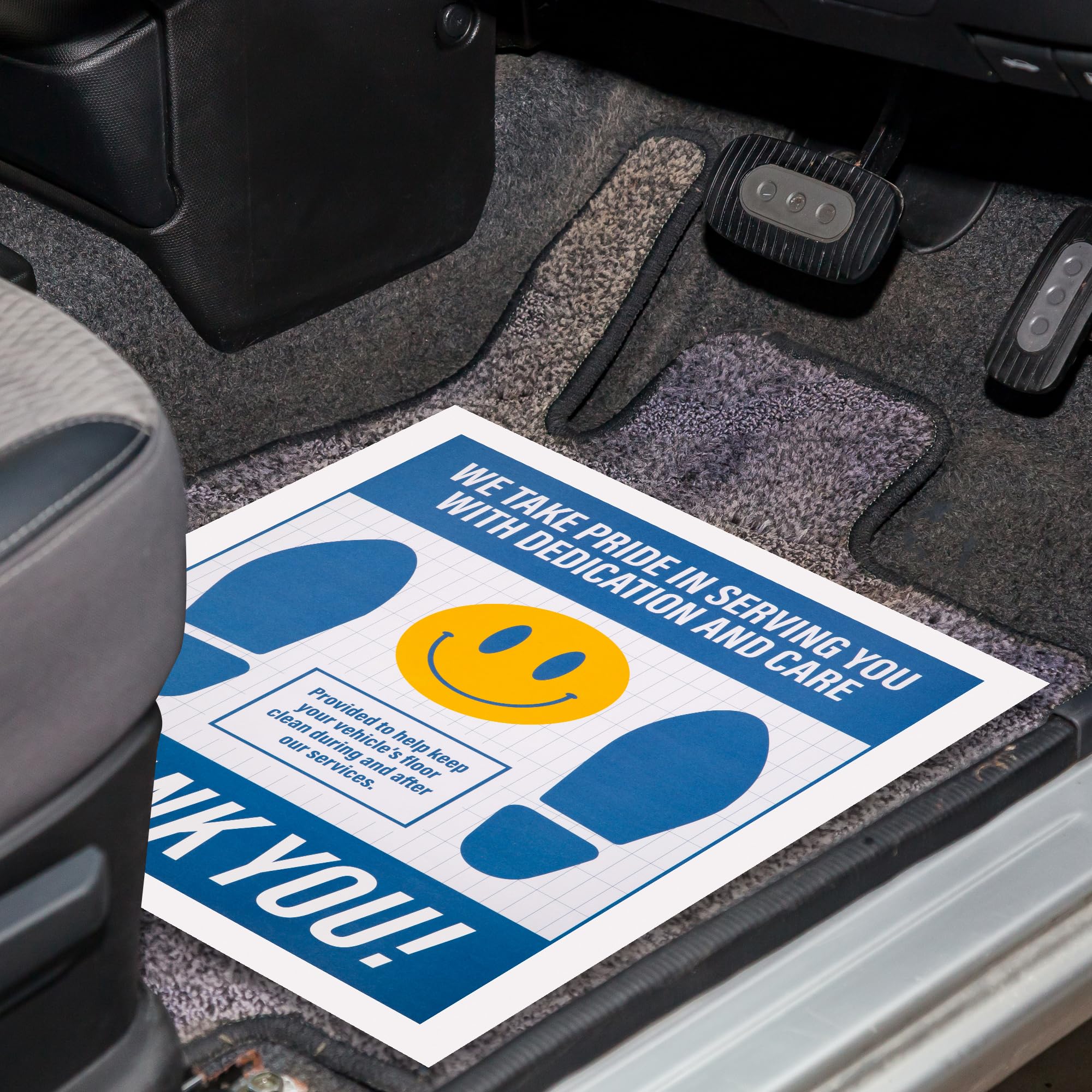 Car Paper Floor Mats 50ct White Disposable Floor Protector Mats for Car Detailing and Automotive Supplies 16 x — view 8